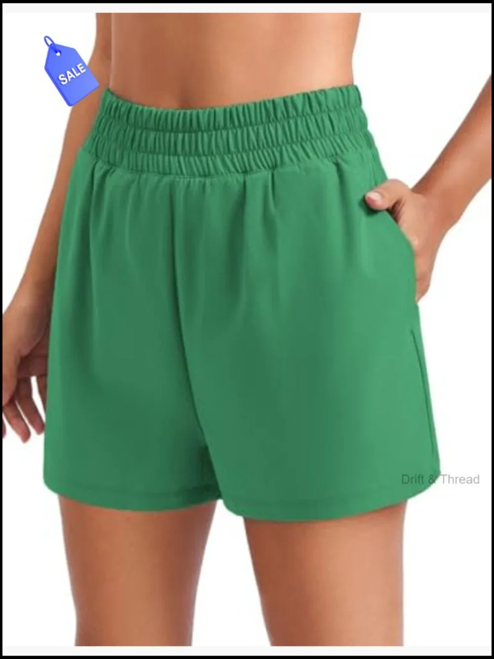 2 in 1 High Waisted Running Shorts with 4 Pockets Quick Dry